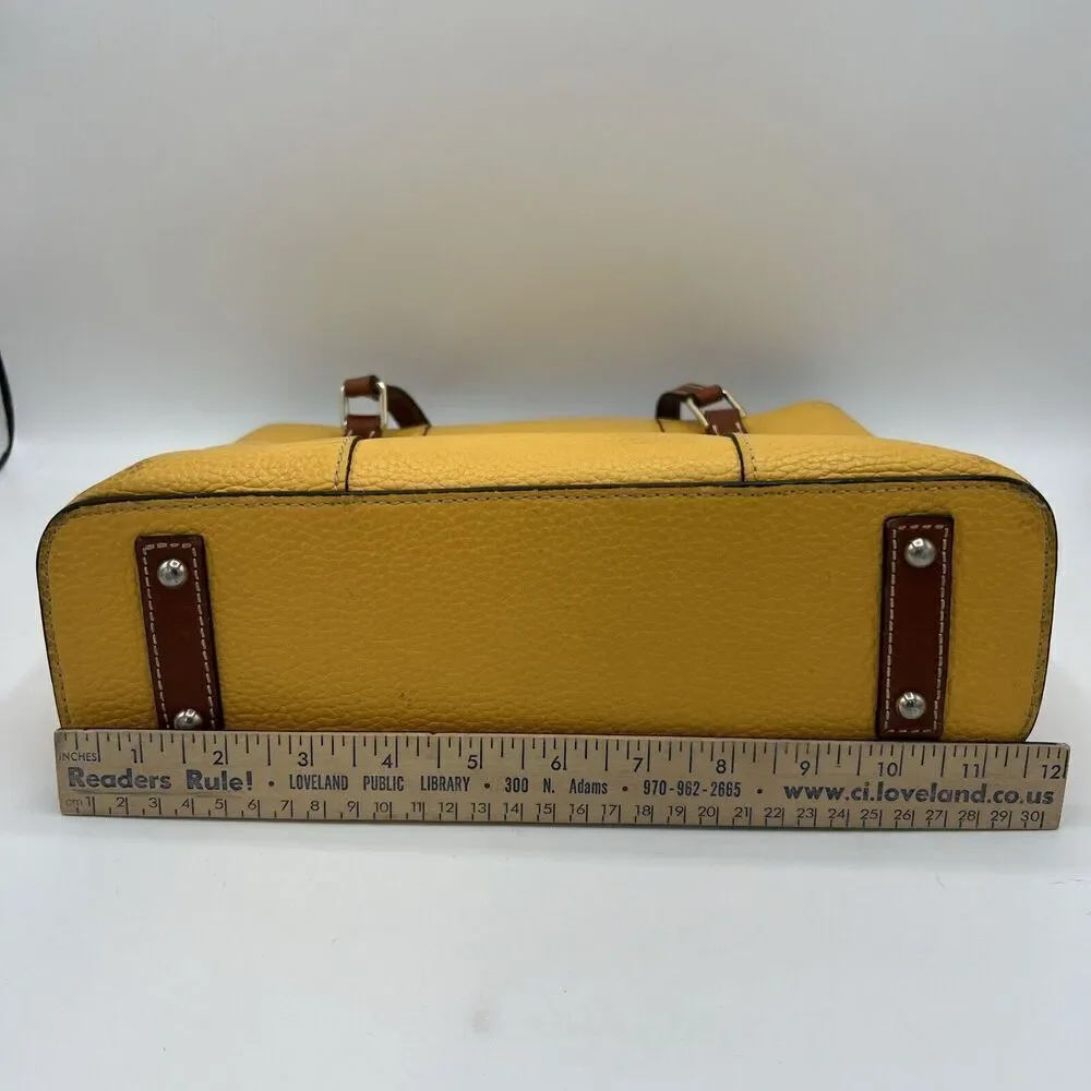 Dooney & Bourke Pebble Grain Small Lexington Tote - Mustard - Authentic - Picture 7 of 15